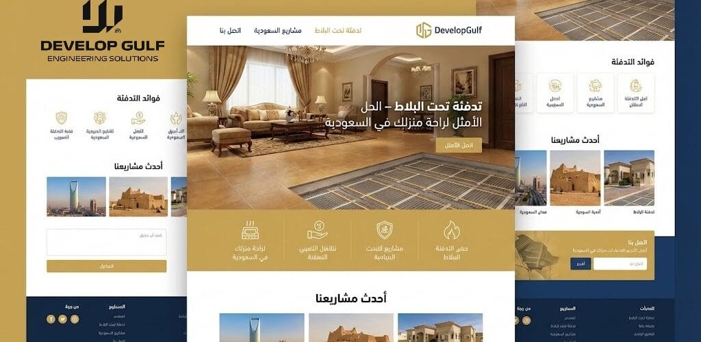 ديفلوب جولف أفضل تدفئة تحت البلاط فى المملكة العربية السعودية 2026 1 1024x500